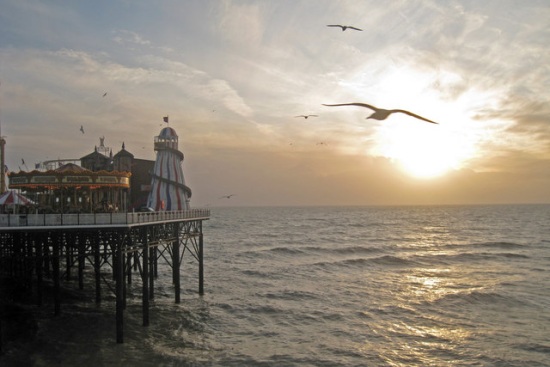 Low Sun at Palace Pier, Brighton Low Sun at Palace Pier, Brighton