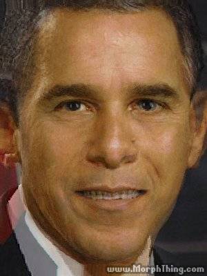 A morph of Barack Obama and George Bush